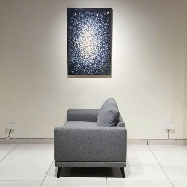 5-Seater Fabric Sofa Set – 3+2 Configuration with Wooden Legs, 2 Color Options (Charcoal & Dark Blue)