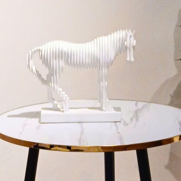 Handmade Brass Horse Showpiece – Ethnic Décor for Home, Office & Gifting (White)