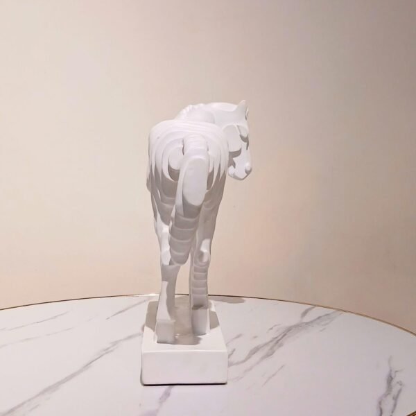 Handmade Brass Horse Showpiece – Ethnic Décor for Home, Office & Gifting (White)