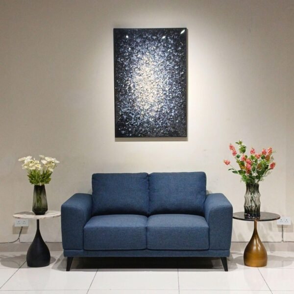 5-Seater Fabric Sofa Set – 3+2 Configuration with Wooden Legs, 2 Color Options (Dark Blue & Charcoal)