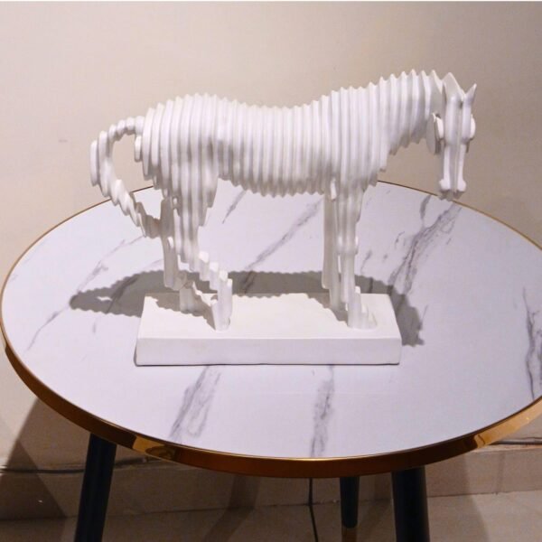 Handmade Brass Horse Showpiece – Ethnic Décor for Home, Office & Gifting (White)