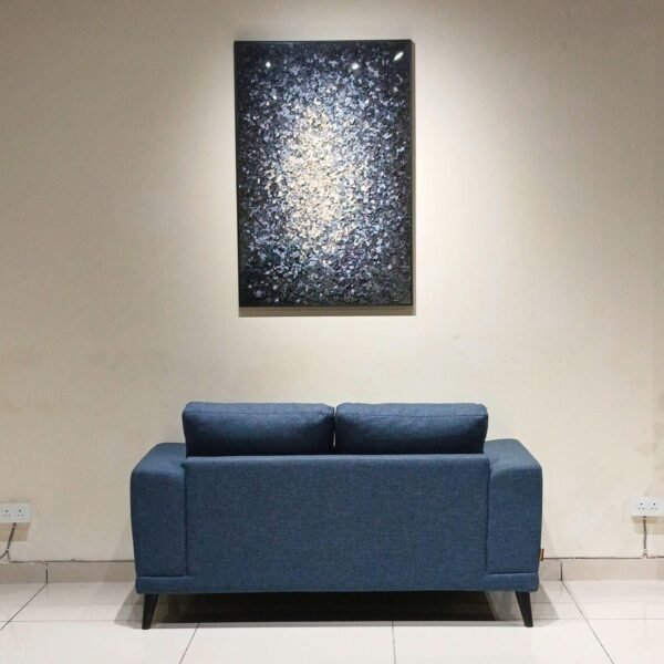 5-Seater Fabric Sofa Set – 3+2 Configuration with Wooden Legs, 2 Color Options (Dark Blue & Charcoal)