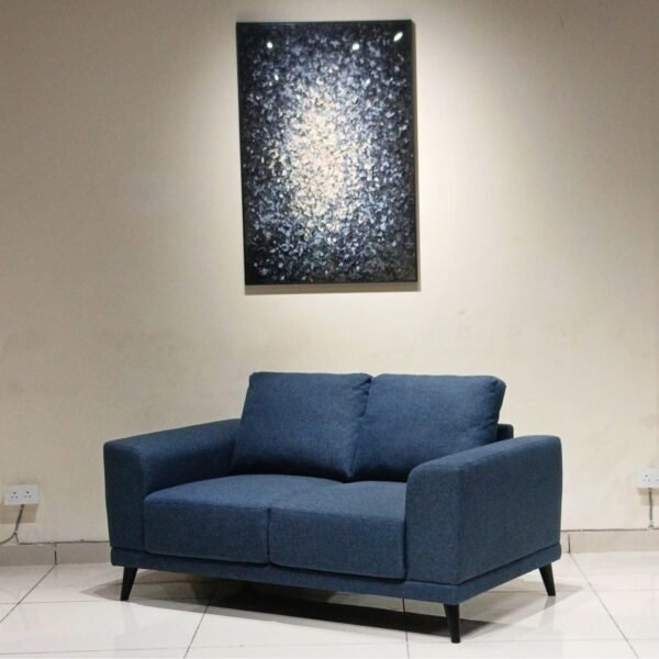 5-Seater Fabric Sofa Set – 3+2 Configuration with Wooden Legs, 2 Color Options (Dark Blue & Charcoal)