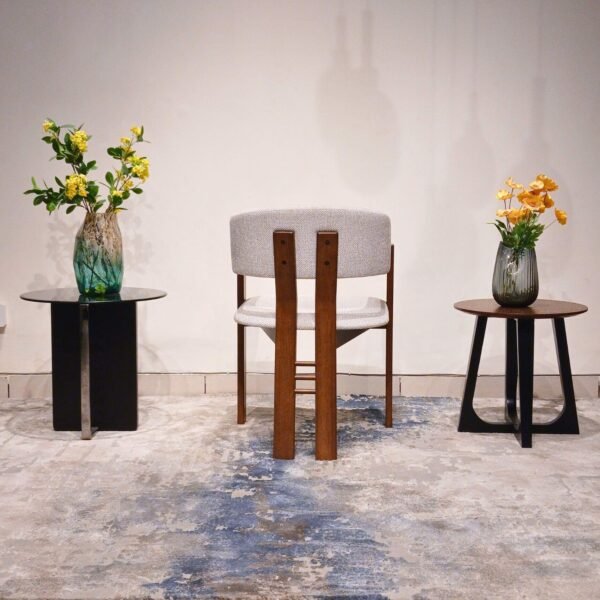 Wooden Dining Chair with Fabric Seat – Comfortable & Elegant