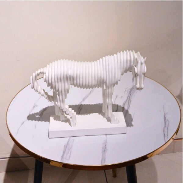 Handmade Brass Horse Showpiece – Ethnic Décor for Home, Office & Gifting (White)