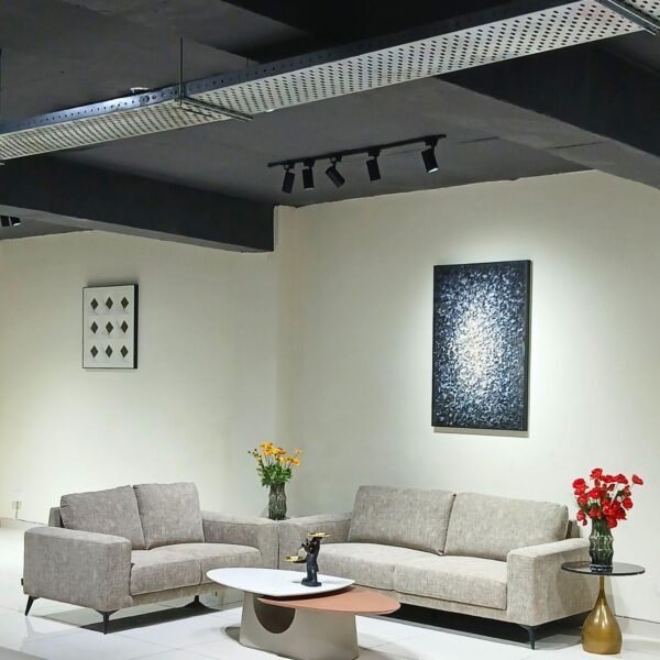 Modern Fabric Sofa Set – 3 Seater + 2 Seater, Two Color Options (Grey)