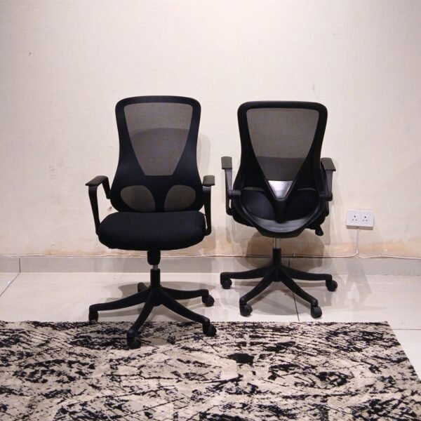 Mesh High Back Ergonomic Office Chair – Tilting & Height Adjustable, Heavy Duty Base (Black)